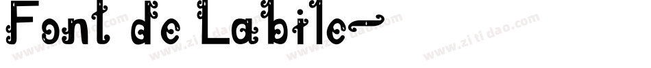 Font de Labile字体转换